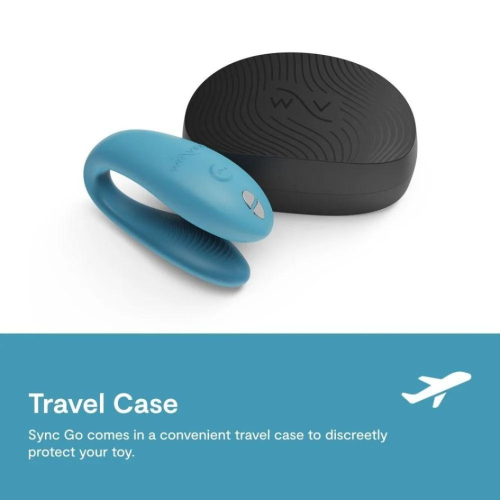 Смарт вибратор для пар силиконовый голубого цвета We Vibe Sync Go Light - 12