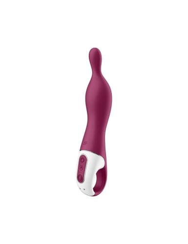 Вибратор для стимуляции зоны G силиконовый бордовый водостойкий Satisfyer A-Mazing 1 - 1