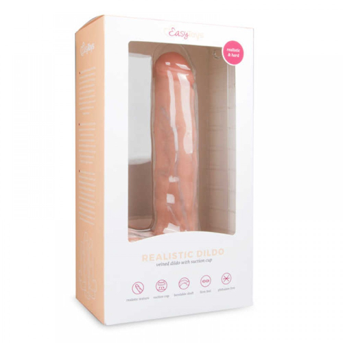 Фаллоимитатор реалистичный бежевый с присоской Easytoys Realistic Dildo Flash 29,5 см - 4