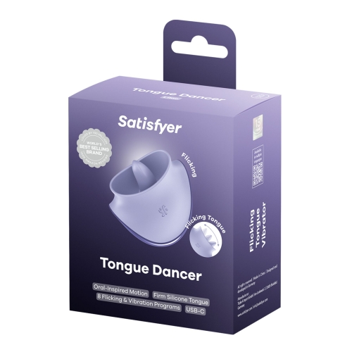 Клиторальный вибратор с подвижным язычком сиреневый Satisfyer Tongue Dancer - 5