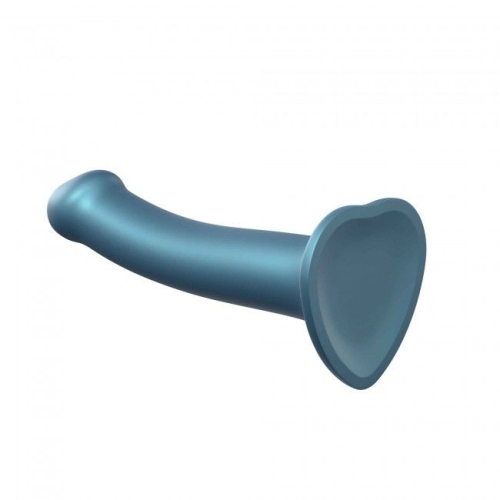 Насадка для страпона силіконова синя Strap-On-Me Mono density Dildo m діам. 3,3 см - 2