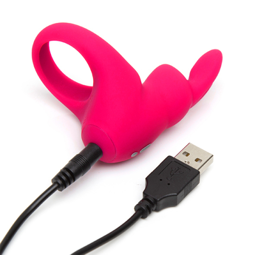 Ерекційне віброкільце рожевого кольору Fifty shades of grey Happy rabbit rechargeable cock ring - 3