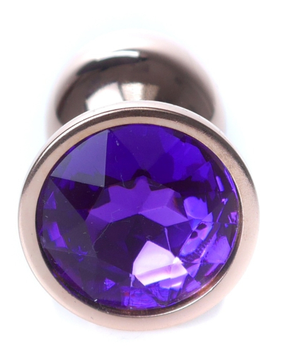 Анальная пробка с кристаллом фиолетового цвета BOSS of TOYS Jewellery plug - 2