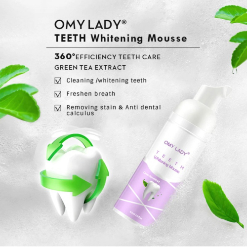 Зубна паста для відбілювання зубів OmyLady Teeth Whitening Mousse 60мл - 3