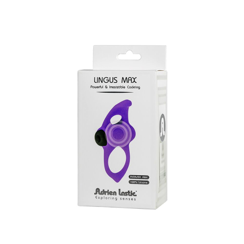 Эрекционное кольцо Adrien Lastic Lingus MAX Violet с вибрацией - 5