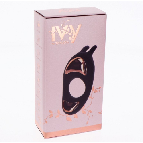 Эрекционное виброкольцо черного цвета Toy joy Lotus C ring - 6