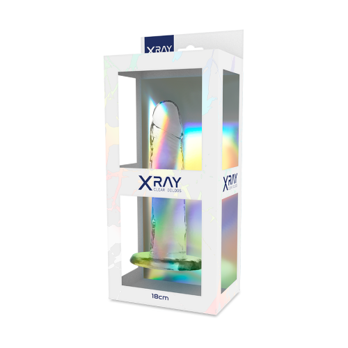 Прозорий фалоімітатор реаліст 15 х 4 см XRAY - 5