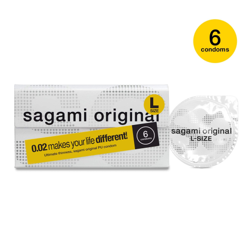 Полиуретановый презерватив Sagami Оriginal тонкие 0,02 6 шт размер L - 1