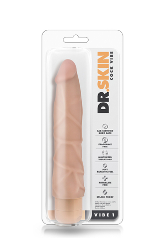 Вибратор реалистик телесного цвета MR. SKIN COCK VIBE 1 - 2