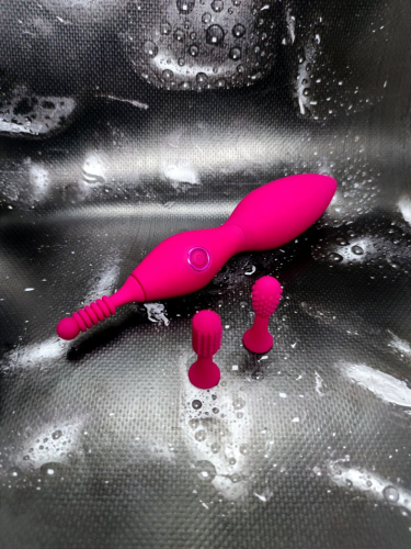 Вібратор для клітора з насадками рожевого кольору Dream Toys SPARKLING VERONA - 2