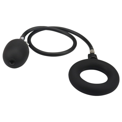 Эрекционное надувное кольцо для члена и мошонки силиконовое черного цвета Bdsm4u - 2