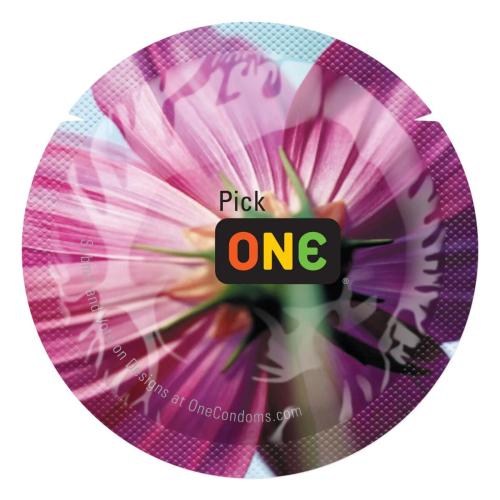 Презерватив із натурального латексу фіолетового кольору ONE Color Sensations Pick 1 штука - 1