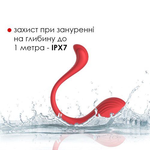 Вибратор яйцо с управлением через смартфон красное Svakom Phoenix Neo для точки G - 6