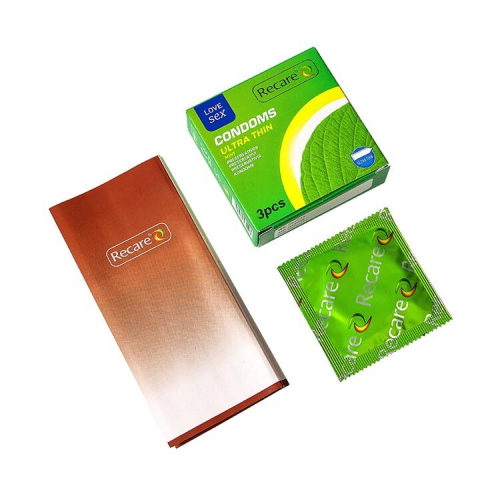 Презервативы ультратонкие аромат мята Recare Ultra Thin Mint Condoms 3 штуки - 3
