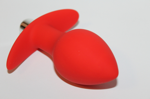 Втулка анальна з вібрацією Sweet Toys L 80 мм d 40 мм, Колір Червоний - 3