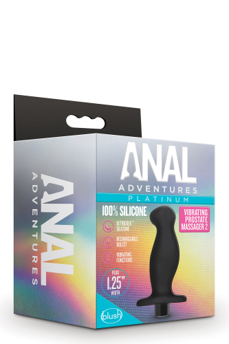 Вибромассажер для простаты черного цвета Blush Anal Adventures Vibrating - 2