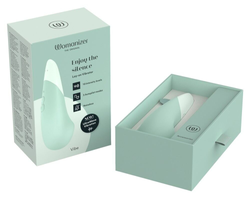 Вібратор для клітора білого кольору Womanizer Vibe Sage - 9