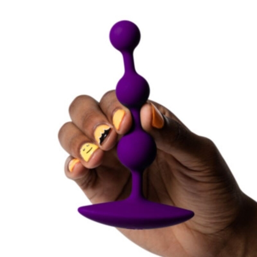 Анальний стимулятор з кульками фіолетовий Romp Amp Flexible Silicone Anal Beads - 3