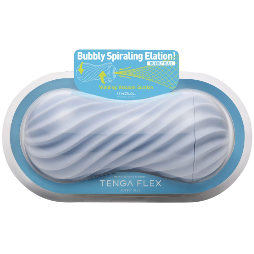Мастурбатор голубого цвета Tenga Flex Buble - 3