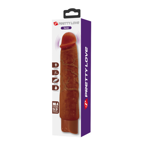 Вибратор реалистик коричневый Lybaile Pretty Love Soren Realistic Vibrating Dildo - 11