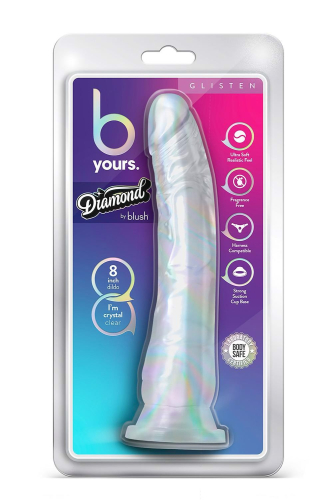 Фалоімітатор реалістичний на присосці прозорого кольору Blush B Yours - 3