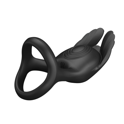 Ерекційне віброкільце на член чорного кольору Lybaile Pretty Love Ring SILAS - 7