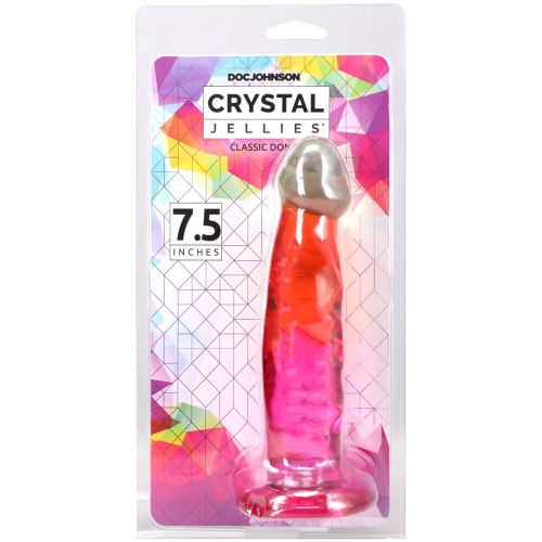 Фалоімітатор реалістичний на присосці райдужний Doc Johnson Crystal Jellies - 7.5 - 5