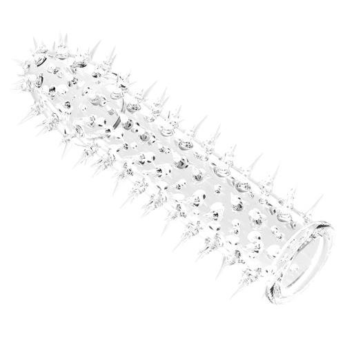 Стимулирующая насадка на член с шипами прозрачная Meleon - Screaming Thorn Wolf Braces CRISTAL - 3