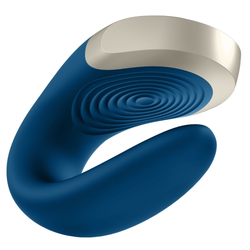 Смарт-вибратор 7,5/3 см для пар Satisfyer Double Love (Blue) с пультом Сатисфаер - 6