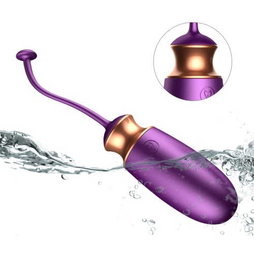 Віброяйце з підігрівом і пультом ДУ силіконовий фіолетовий Vibrating Love EGG USB - 7