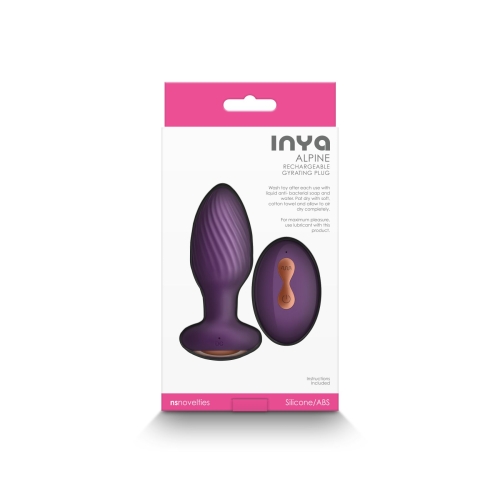 Анальная вибропробка с пультом управления фиолетовая NS Novelties INYA - Alpine - 4