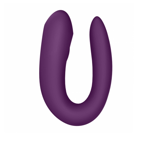 Вибратор для пар стимулирует точку Джи, пенис и клитор фиолетовый Satisfyer Double Joy - 2