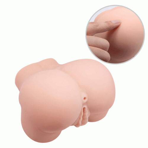Мастурбатор вагіна та анус з вібрацією тілесного кольору LYBAILE BAILE Sex talk Double holes - 6