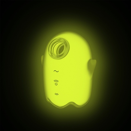 Вакуумний кліторальний стимулятор з вібрацією жовтого кольору Satisfyer Glowing Ghost - 6