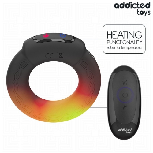 Эрекционное виброкольцо на член с пультом силиконовое черное Heating Effect Vibrating Cock Ring Remote Control - 2
