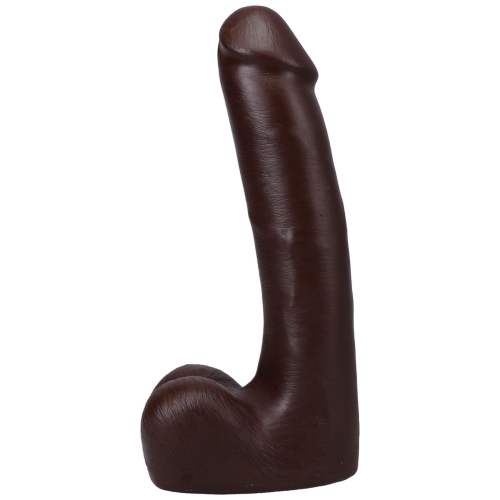 Фаллоимитатор реалистичный на съемной присоске коричневый Doc Johnson The Realistic Cock ULTRASKYN - 9 Inch with Balls Chocolate - 2