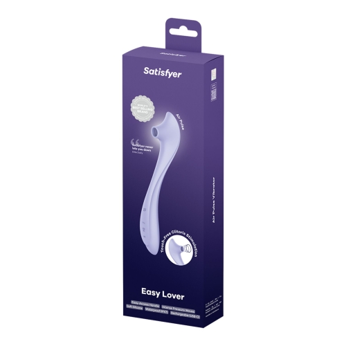 Вакуумный клиторальный стимулятор силиконовый сиреневый Satisfyer Easy Lover - 5