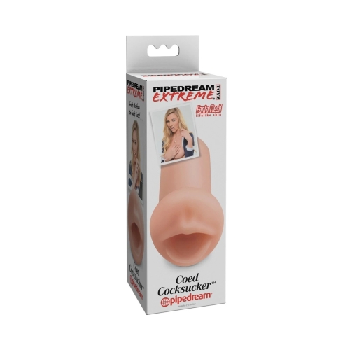 Мастурбатор Рот бежевого цвета Pipedream PDX Extreme PET Coed Cocksucker - 3