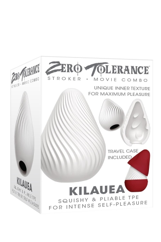 Мастурбатор яйце білого кольору із червоним футляром Zero Tolerance Kilauea - 2