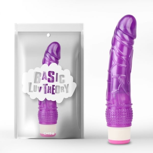 Вибратор реалистичный гелевый фиолетового цвета Chisa Wild Penetrator - 1