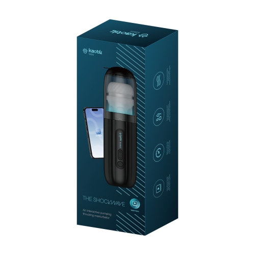 Автоматический смарт-мастурбатор с имитацией фрикций черный Kaotik Labs The Shockwave режим edging - 10