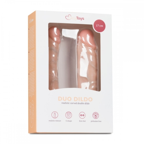 Двусторонний реалистичный фаллоимитатор EasyToys Duo Dildo 17 см - 4