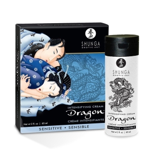 Стимулирующий возбуждающе-пролонгирующий крем для пар Shunga SHUNGA Dragon Cream SENSITIVE (60 мл) Чувствительный Шунга