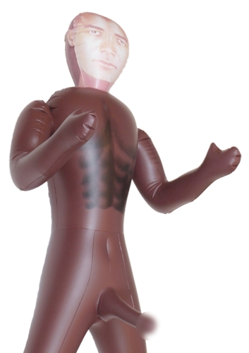 Надувная кукла с напечатанным лицом и членом коричневого цвета Boss of toys Boss Series Hunk - 1