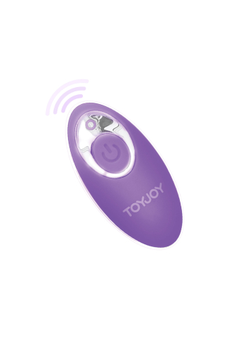 Віброяйце з ротацією та пультом ДК фіолетового кольору Toy joy - 6