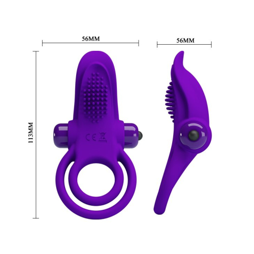 Кільце ерекційне з вібро-стимулятором клітора Pretty Love Vibrant penis ring BI-210203-1 - 7