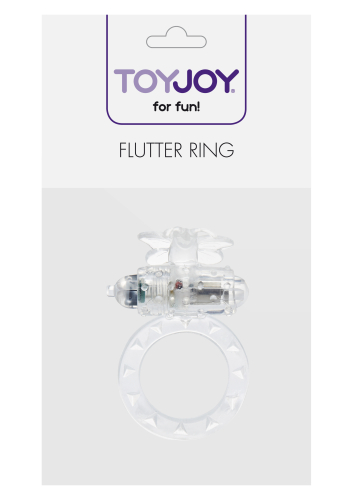 Эрекционное виброкольцо прозрачного цвета Toy joy Flutter ring vibrating transparant - 2