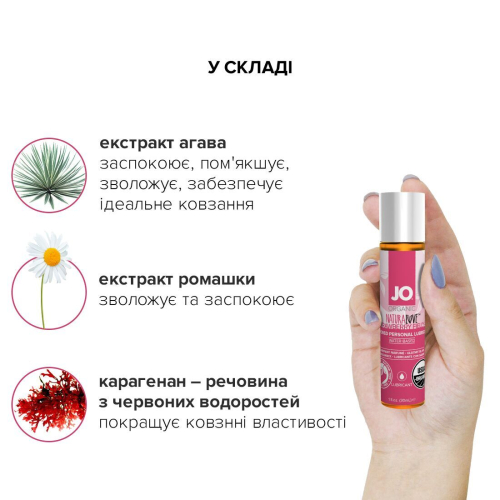 Лубрикант съедобный для орального секса вкус клубники System JO NATURALOVE 30 мл - 5