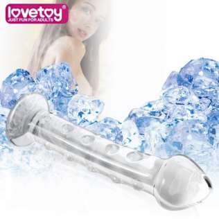 Стеклянный фаллоимитатор прозрачный Lovetoy