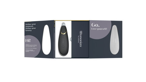 Вакуумний стимулятор для клітора чорний Womanizer Premium 2 - 7